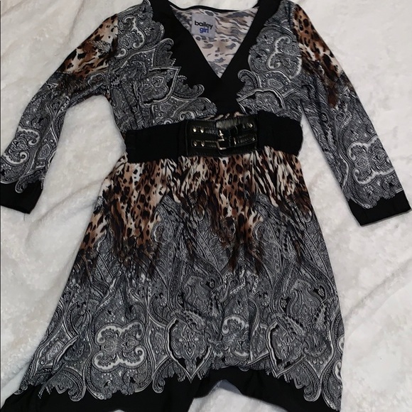 Cheetah+ cute black and white design DRESS - Picture 1 of 7